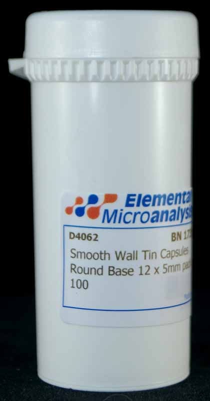 Smooth Wall Tin Capsules Round Base 12 x 5mm pack of 100